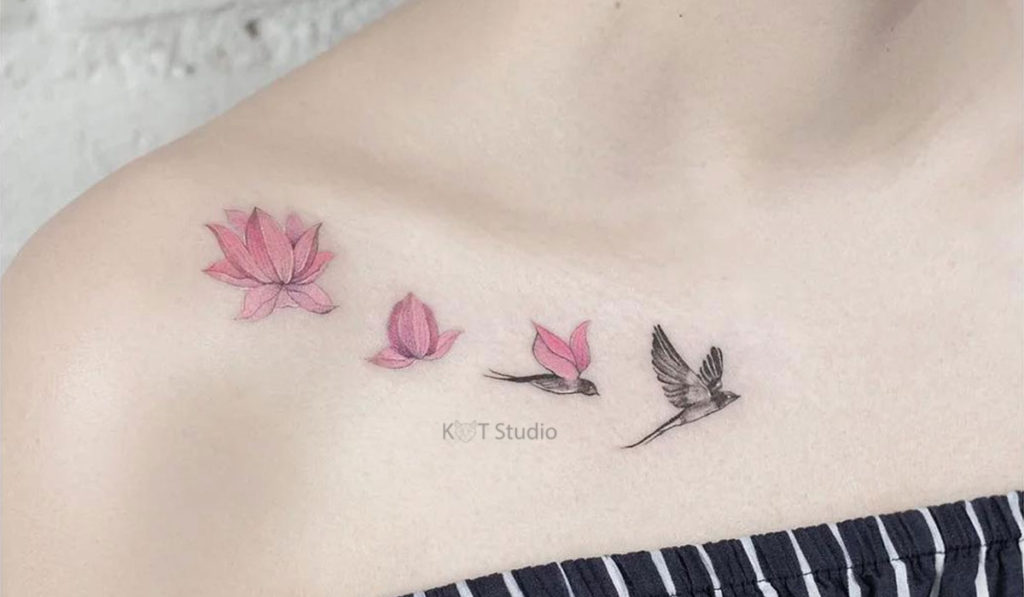 Красивые татуировки на ключице для девушек: смелые идеи для вдохновения