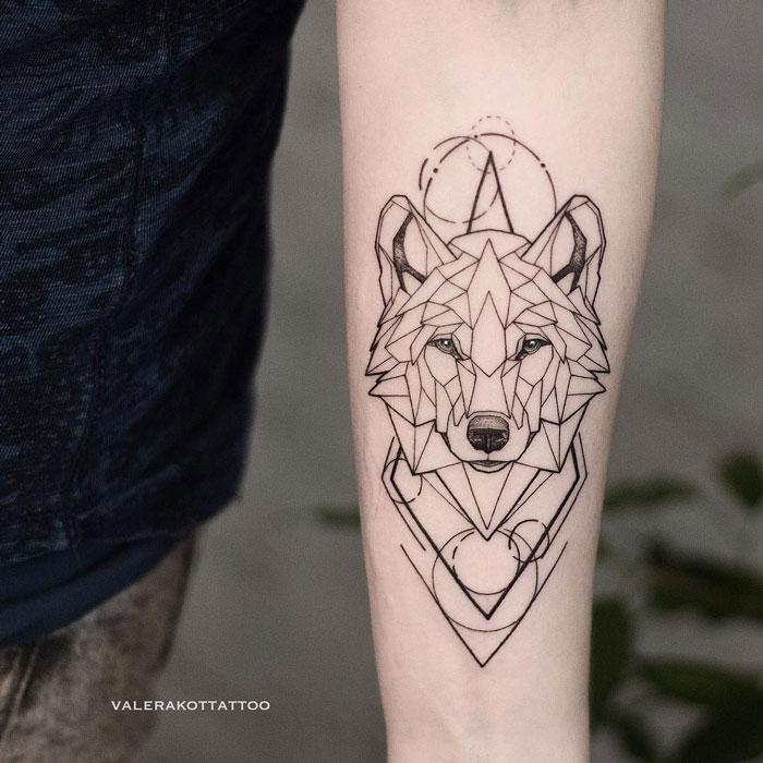 Волк татуировки