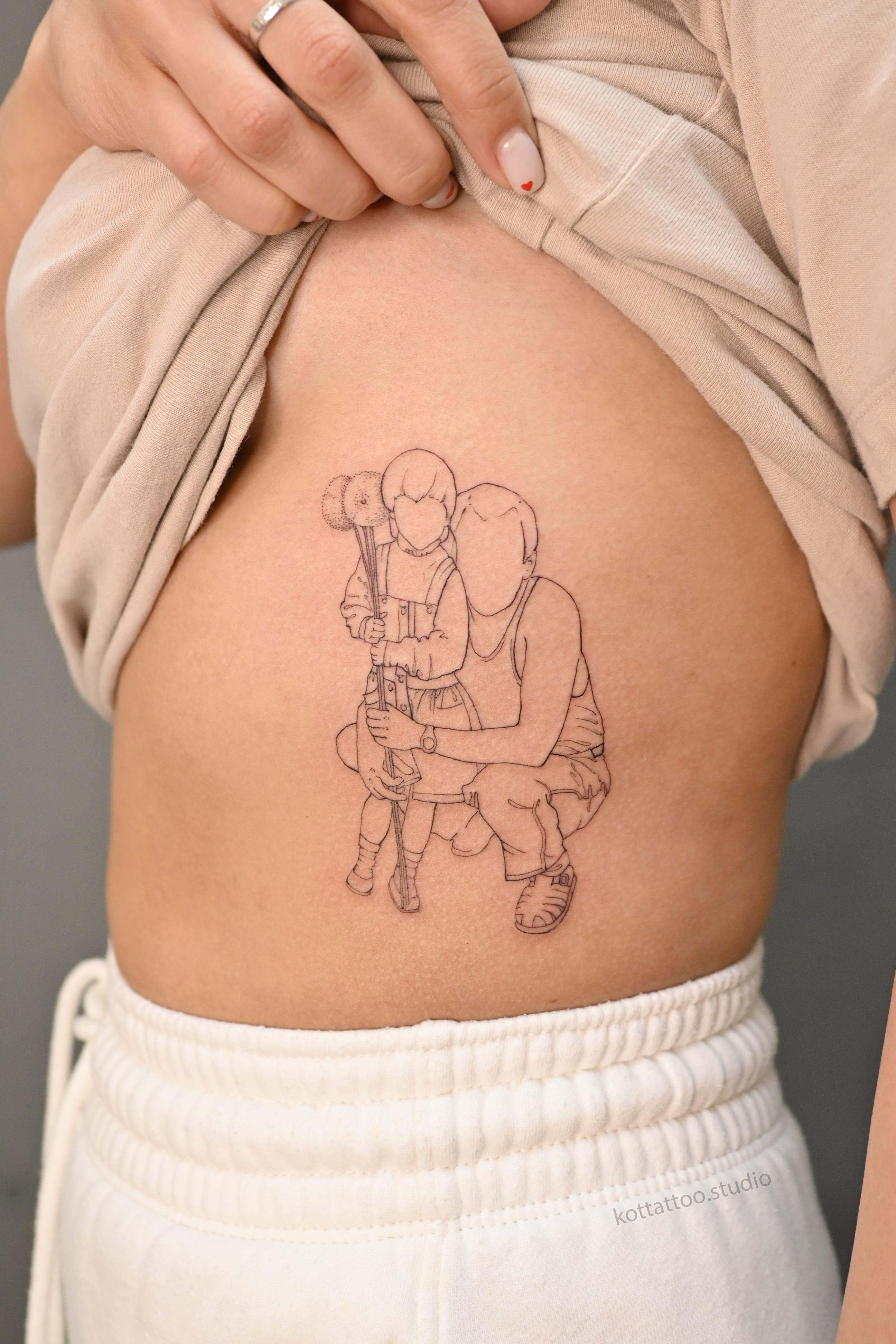 Тату минимализм семья - мастер Таша, портфолио КOT Tattoo Studio
